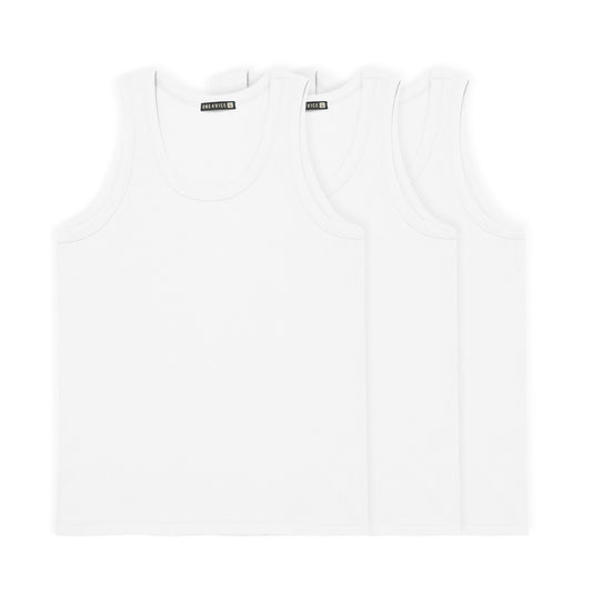 3PACK CAMISILLA (TANK) PREMIUM - (BLANCO, BLANCO, BLANCO)