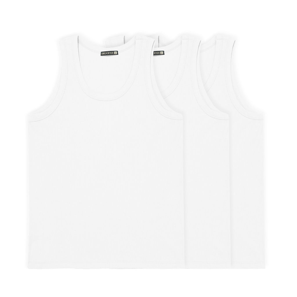 3PACK CAMISILLA (TANK) PREMIUM - (BLANCO, BLANCO, BLANCO)