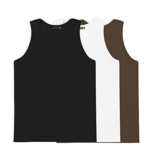 3PACK CAMISILLA (TANK) PREMIUM - (NEGRO, BLANCO, CHOCOLATE)