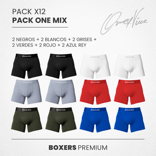 PACK X12 BOXER HOMBRE - ONE MIX - ONE4VICE