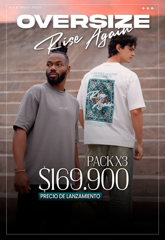 Camiseta Oversize estampada RISE AGAIN – ONE4VICE Edición Limitada
